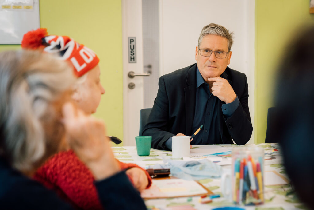 Keir Starmer is at the Castlehaven Community Centre art class