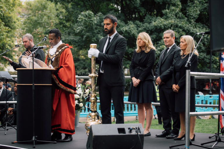 Keir Starmer attending Camden Council's Proclamation of King Charles III